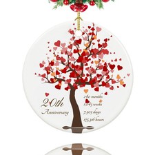 20th Anniversary Ornament, Gifts for 20th Wedding Anniversary, 20 Year Annive... picture