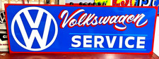 Large Hand Painted Vintage Volkswagen SERVICE SIGN VW Bug CAR Gas Oil Dealership picture
