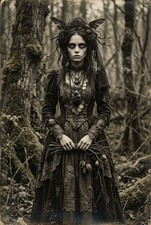 Digital Image Picture Photo Wallpaper Vintage Witch Portrait 4x6 Photo picture