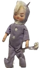 Vtg 63 Holiday Fair Purple Devil Pixie Elf Doll Lil Debbil W/ Tags Kitsch Japan picture