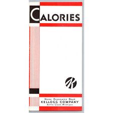 c1930s Kellogg Company Calories Foods Portions Brochure Flyer Home Economics picture