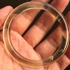 Libyan Desert Impact Glass Meteorite Tektite Carved Polished Perfect Bracelets59 picture