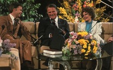 Jim and Tammy Faye Baker & Billy Graham Religious Broadcast Convention Postcard picture