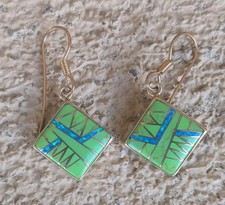 Vintage Royston Turquoise Sterling Silver Post Stud Earrings picture