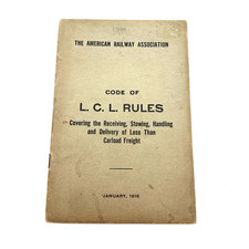 1915 American Railway Association LCL Rules Railroad Freight Handling Manual picture