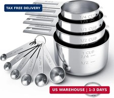 Stainless Steel Measuring Cups & Spoons Set, Cups and Spoons picture