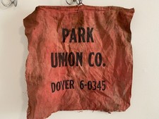 Park Union Co Red Warning Flag w/Wire Hanger Original 16