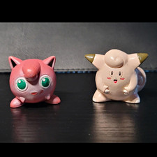 TOMY Pokémon Jigglypuff & Clefairy Plastic Figurines Lot 1997 picture