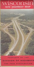 1970 Official State Issue Road Map of Wisconsin picture