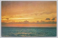 Vintage Cape May Point NJ Sunset Delaware Bay Lusterchrome Postcard 1974 picture