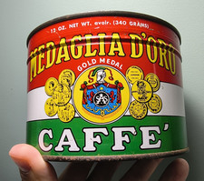 Vintage Medaglia D'Oro Espresso Caffe' Nero 12 oz Coffee Tin UNOPENED picture