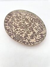 Vintage Studio Art Enamel on Copper Oval Plate Shallow Bowl 6x6.5in picture