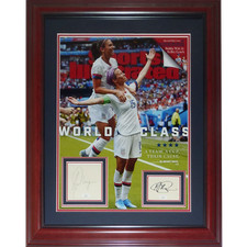 Alex Morgan And Megan Rapinoe Autographed US Womens Soccer World Cup Deluxe Fram picture