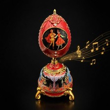 Vintage Ardleigh Elliott Clara and the Nutcracker Egg Music Box - 7
