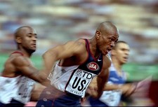 Maurice Greene of USA 4x100m relay World Athletics Championships h- Old Photo picture