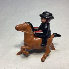 Cast Iron Metal Amish Horse and Rider Salt and Pepper Shakers  picture