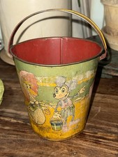 1930s T. Cohn Tin Scrappy at the Seashore Sand Pail Beach Friends Mickey Mouse picture