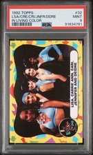 1992 TOPPS IN LIVING COLOR LISA, CARRIE, CARI, DEIDRE, JENNIFER LOPEZ #32 PSA 9 picture