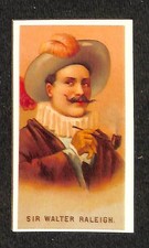 N33 Allen & Ginter, Worlds Smokers, 1990, Sir Walter Raleigh, Reprint picture
