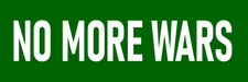 No More Wars Sticker 2x6
