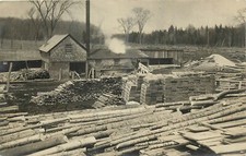 1908 Skowhegan Maine Lumber sawmill occupation RPPC Postcard 25-2360 picture