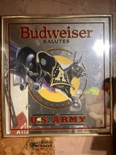 Vintage 1992 Anheuser-Busch Budweiser Salutes U.S Army Mirror USA 23.5 x 21.5 picture