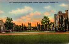 Dormitory Quadrangle West Campus Duke Univeristy Durham North Carolina Postcard picture
