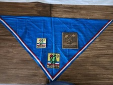 Boy Scouts,nice neckerchief from the 1973 Nat Jamboree,plus patches. See pics. picture