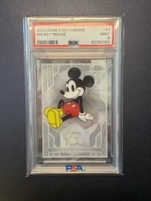 Mickey Mouse - 2023 Topps Chrome Disney 100 #1 PSA 9 picture