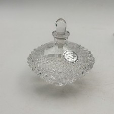 Astral Full Lead Crystal Perfume Bottle w/ Stopper Hand Made Korea 4” picture