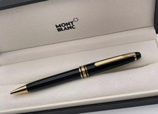 Montblanc Meisterstück 164 Ballpoint Pen Black Gold Trim New Box Luxury Gift picture