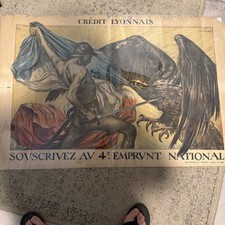 World War I French Propaganda Poster-Rare 1918 picture