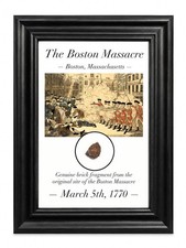 BOSTON MASSACRE - Genuine Artifact Framed - 5x7in - Original Site Brick Fragment picture