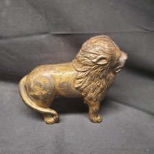 Antique c1920 A.C. Williams Cast Iron Standing Lion Still Penny Bank Original picture