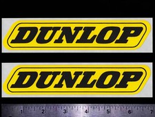 DUNLOP TIRES - Set of 2 Original Vintage 1980's Racing Decals/Stickers MX - A picture