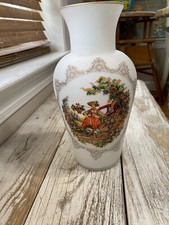 Vintage Beautiful Frosted White Finish NORLEANS Vase ITALY 11