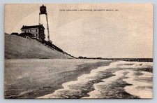 Vintage Cape Henlopen Lighthouse Rehoboth Beach DE Postcard Pre-1926 picture