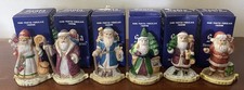 Lot of 6 Vintage Santa Through the Years Porcelain Figurines 1880 - 1940 picture