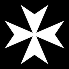 Maltese Iron Cross #3 Decal Sticker White Die Cut Vinyl picture