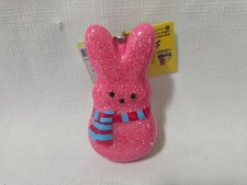 Peeps Bunny Wearing Winter Scarf Glittery Ornament - New picture