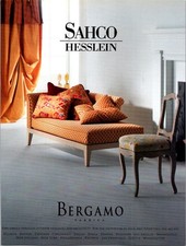 Sahco Hesslein Bergamo Fabrics Vintage Print Ad Interior Design Home Decor Art picture