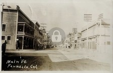 1922 Downtown Ferndale CA Humboldt County RPPC Photo Postcard COPY picture