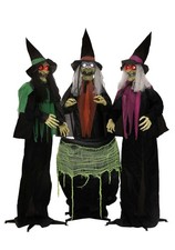 6.25FT Judy, Jody, and Julie Coven of Witches Animated Decoration - Scream Saver picture