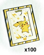 100x Pikachu Card Frame Pokemon 25th Anniversary 2021 McDonald’s Cardboard picture