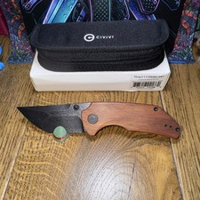 Civivi Thug 2 Folder Damascus Blade. Cuibourtia Handle. Thumb Stud. Liner Lock. picture