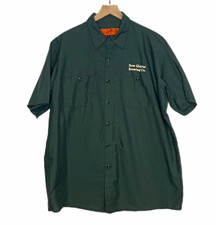 New Glarus Brewing Co. Red Kap Work Shirt Short Sleeve Green Button Down XL Beer picture