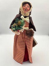 Byers Choice 2011 Colonial Williamsburg Woman w/ Fur Muff & Basket of Pineapples picture