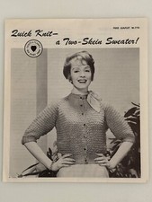 Vintage Quick Knit Knitting Pattern for Women Two-Skein Sweater Coats & Clark’s picture