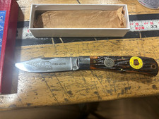 Queen Cutlery Co. Railroad Jack Knife 2016 Brown Bone Handle Stainless Slipjoint picture