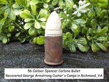 Old Rare Vintage Antique Civil War Relic 56 Caliber Spencer George Custer Camp picture